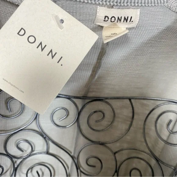NWT Donni ribbed grey open front cardigan - one size - Picture 3 of 7